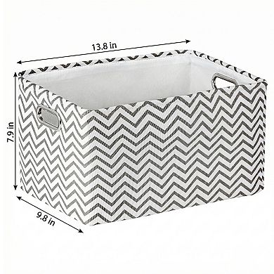 Large Fabric Storage Bin with Handles for Shelves Closet, 3 Pcs Collapsible Storage Basket