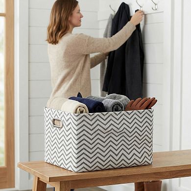 Large Fabric Storage Bin with Handles for Shelves Closet, 3 Pcs Collapsible Storage Basket