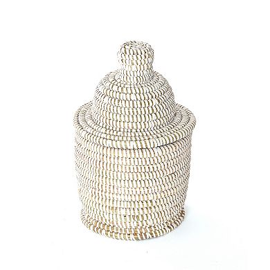 Small Lidded Tower Basket