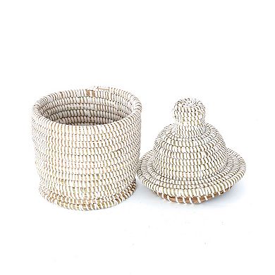 Small Lidded Tower Basket