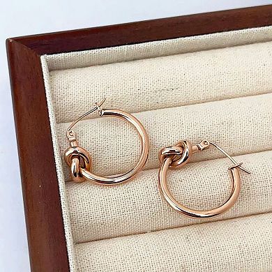 Women's Knot Hoop Earrings Statement Hoops for Versatile Styling