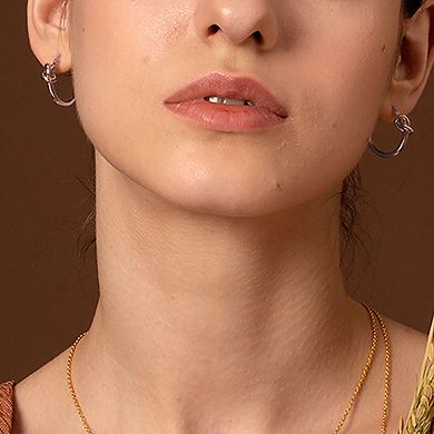 Women's Knot Hoop Earrings Statement Hoops for Versatile Styling