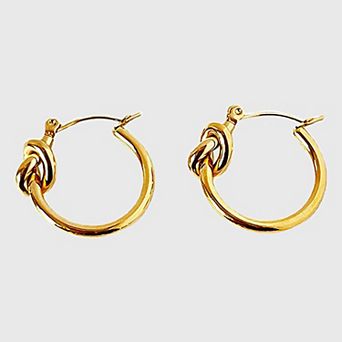 Women's Knot Hoop Earrings Statement Hoops for Versatile Styling