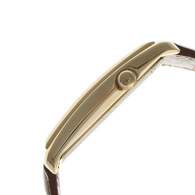 Peugeot Mens 40x24 mm Large Vintage Remote Sweep Leather Strap watch