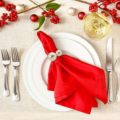 Set of 12 metal napkin rings for table decoration, 1.6 inches in diameter