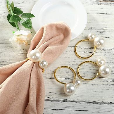 Set of 12 metal napkin rings for table decoration, 1.6 inches in diameter