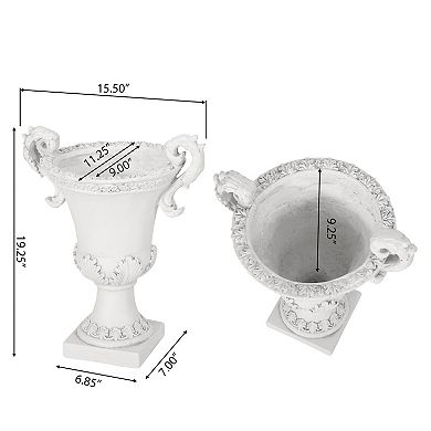 KWPZQEB Roman Style Magnesium Oxide Planter with Drainage Hole