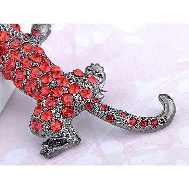 Ruby Red Austrian Crystal Rhinetone Leopard Animal Fashion Jewelry Pin Brooch