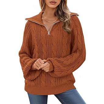 Oversized Soft Cable Knit Sweater