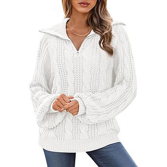 Oversized Soft Cable Knit Sweater