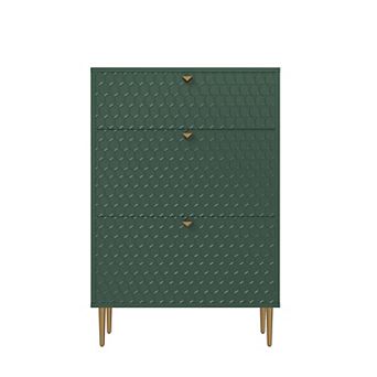 24-Pair Shoe Storage Cabinet with 3 Flip Drawers Entryway Shoe Organizer and Metal Legs