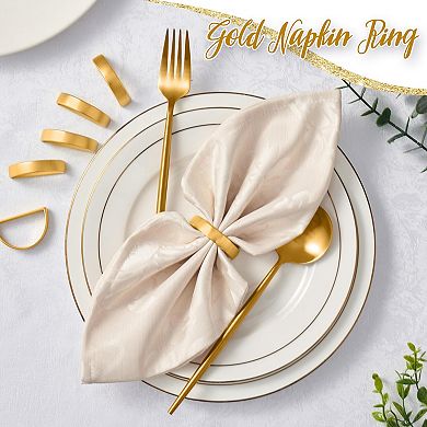 12 Metal Napkin Rings Semicircle Holder Buckles Dinner Table Decor Wedding Party