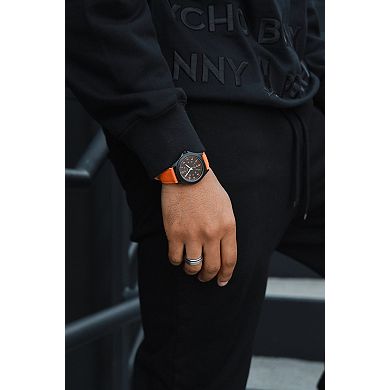 Peugeot Mens 40mm 24 hour Time Telling Military Dial Sport Canvas Strap Watch