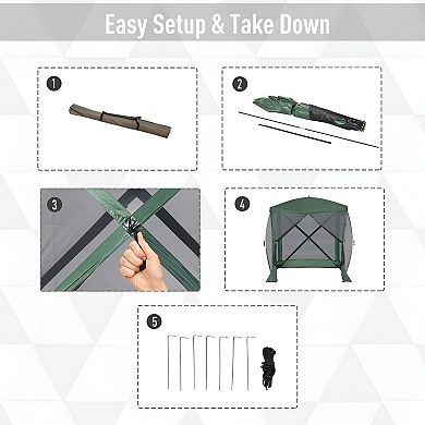 Portable Outdoor Gazebo for Camping, Picnic, Tailgate, Backyard, Pop-Up Tent