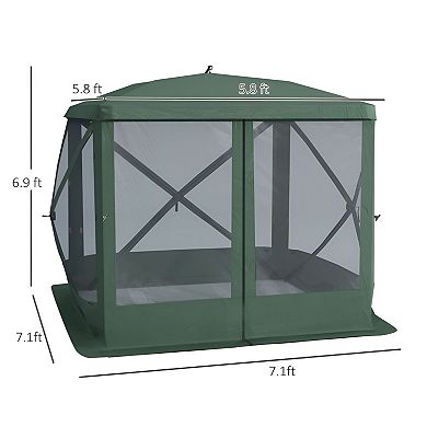 Portable Outdoor Gazebo for Camping, Picnic, Tailgate, Backyard, Pop-Up Tent