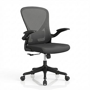 Loheer Ergonomic Mesh Office Chair with Adjustable Lumbar Support and Flip-Up Arms