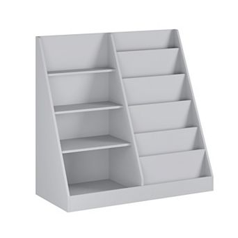 Kids Bookshelf and Toy Storage Organizer, 4 tier Shelf Display, 6 tier Bookshelf, for Kids,Toddlers