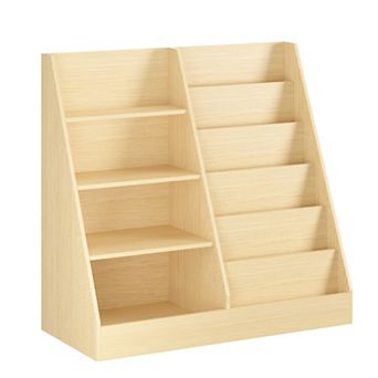 Kids Bookshelf and Toy Storage Organizer, 4 tier Shelf Display, 6 tier Bookshelf, for Kids,Toddlers