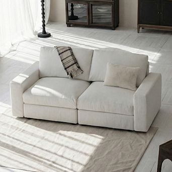 81" Cloud Couch, Wide 2-Seat Modular Loveseat Sofa with Removable Washable Covers for Living Room