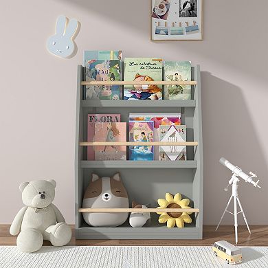 3 Tier Kids Bookshelf, Toy Storage Organizer, Front Facing Bookcase for Toddlers, for Kids toddlers