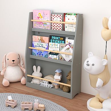 3 Tier Kids Bookshelf, Toy Storage Organizer, Front Facing Bookcase for Toddlers, for Kids toddlers