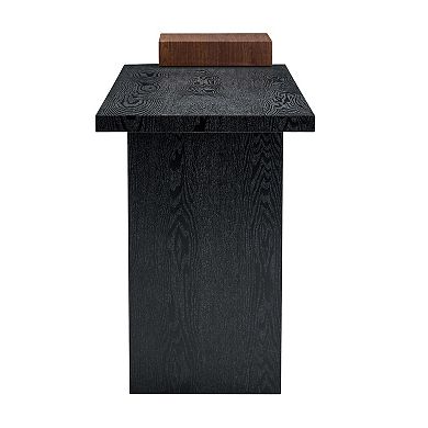 Modern Sofa Side Table, Entryway Console Table with 2-Tier Storage Shelves for Living Room, Hallway