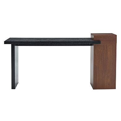 Modern Sofa Side Table, Entryway Console Table with 2-Tier Storage Shelves for Living Room, Hallway