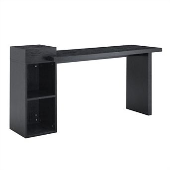 Modern Sofa Side Table, Entryway Console Table with 2 tier Storage Shelves for Living Room, Hallway