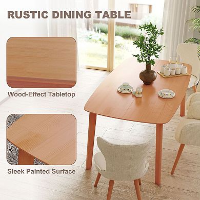 Solid Pine Wood Table Rustic Design Seats 4-6 Kitchen, Dining, or Multi-Purpose Use