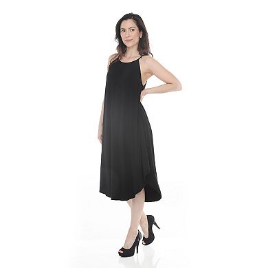 Women’s Halter Neck Swing Midi Dress