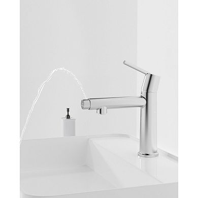 Single Handle Bathroom Faucet 1 Hole Sink Faucet with Dual Mode Aerator