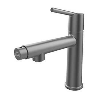 Single Handle Bathroom Faucet 1 Hole Sink Faucet with Dual Mode Aerator