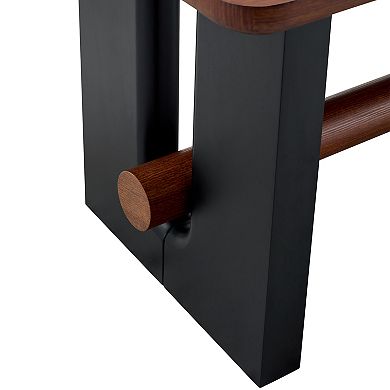 Loheer Dining Table with Sleek Two-Tone Finish, Modern Compact Kitchen Table for Small Spaces