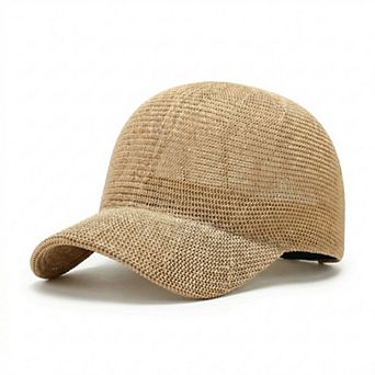 Women Straw Baseball Cap Lightweight Breathable Sun Hat Casual Summer Visor Hat