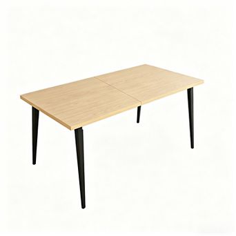 KWPZQEB 63Inch Modern Rectangular Wooden Dining Table for 6-8 People