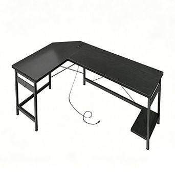 YIORTWO L Shaped Computer Desk with CPU Stand, 66" Corner Gaming Office Desk