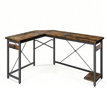 YIORTWO L Shaped Computer Desk with CPU Stand, 66" Corner Gaming Office Desk