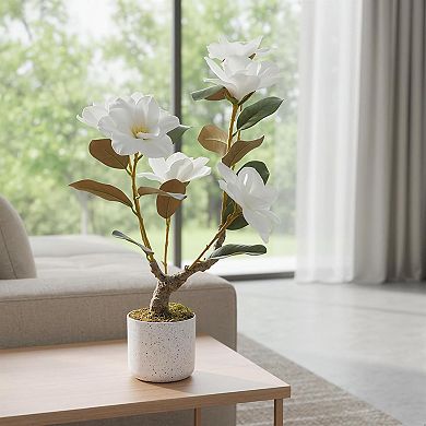 24" Faux Orchids Plant Real Touch in Pot