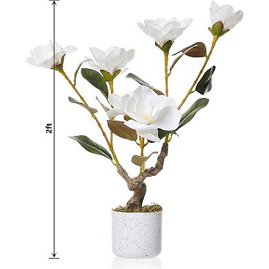 24" Faux Orchids Plant Real Touch in Pot
