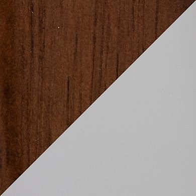 Loheer Walnut Wood and Frosted Glass Desk Lamp