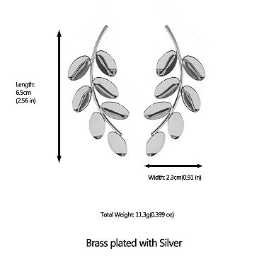 Women's Leaf Branch Drop Earrings