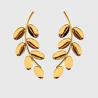 Women's Leaf Branch Drop Earrings