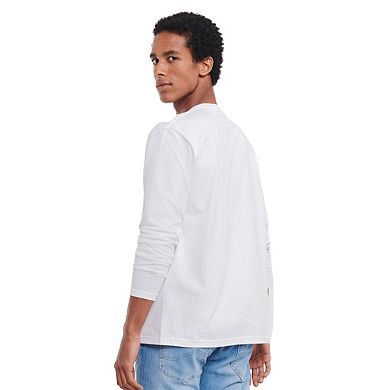 Russell Mens Plain Classic Long-Sleeved T-Shirt