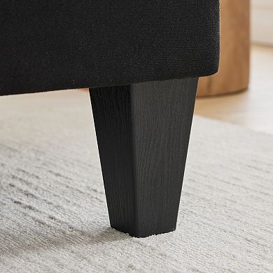 Pnronnc Chenille Sectional Sofa 4-Seater Deep Seat Modular Couch Leopard Pattern Easy Assembly