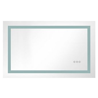 Wall-Mount LED Vanity Mirror with Adjustable Brightness and Anti-Fog Feature