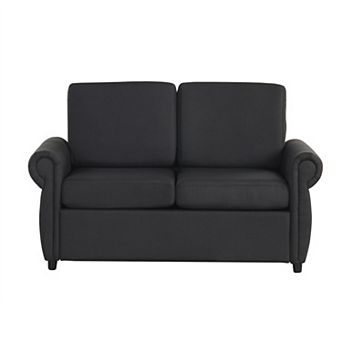 Pnronnc Pull-Out Sleeper Loveseat Sofa, Convertible Sofa Bed with Memory Foam Mattress & USB Ports