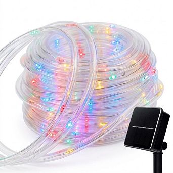 Solar Rope Lights, 39FT 100LED outdoor waterproof fairy lights, 8 modes