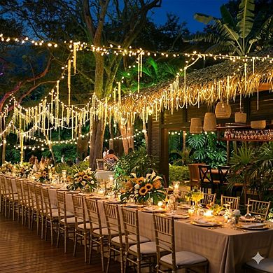 144FT Solar String Lights for Outside, 400LED Lights with 8 Modes