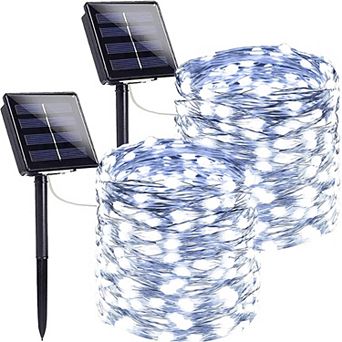 144FT Solar String Lights for Outside, 400LED Lights with 8 Modes