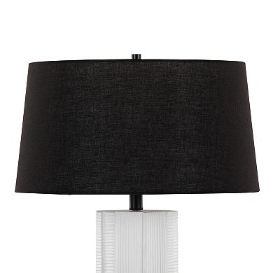 Loheer Petra Contemporary Polyresin Table Lamp Set of 2 with Linen Shade